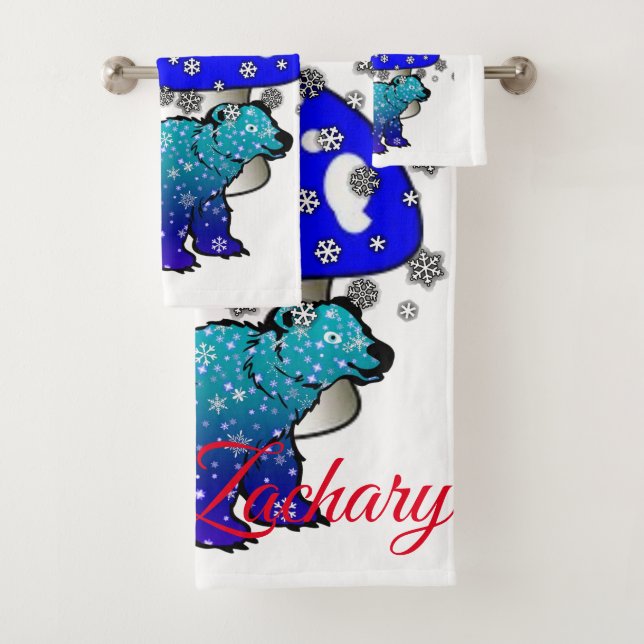 Conjunto De Toalhas Bandeja Polar Flocos de Neve Flocos de Banheira de (Insitu)