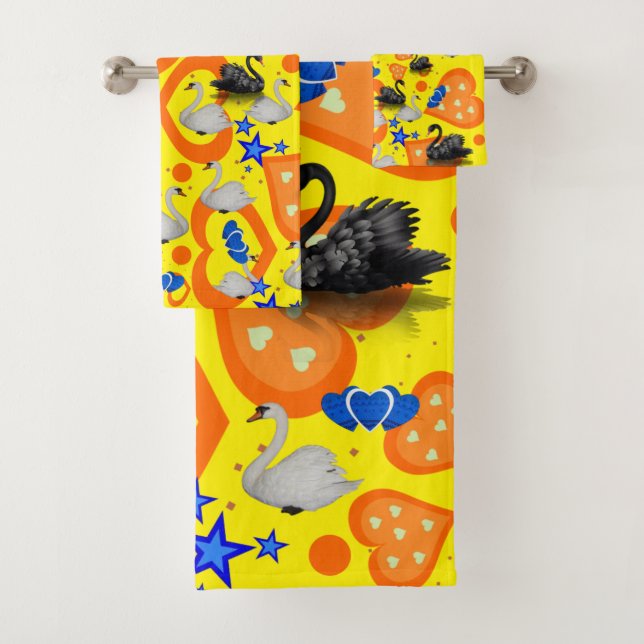 Conjunto De Toalhas Bandejas brancas pretas Lavar mãos Banheiro Conjun (Insitu)