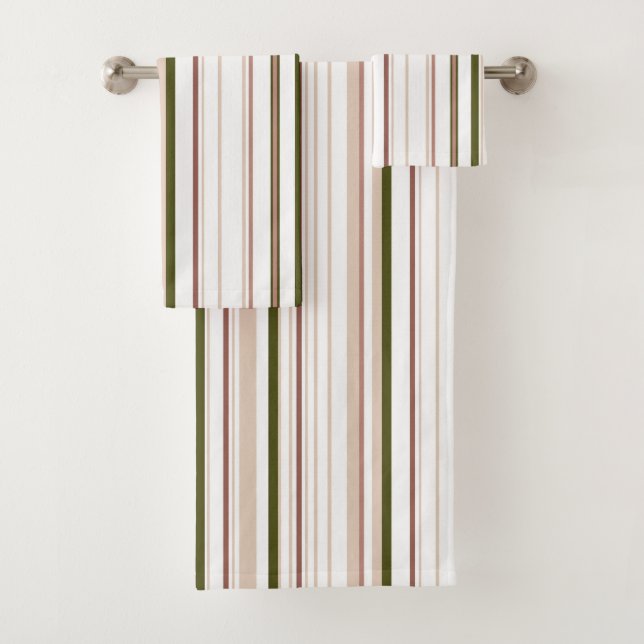 Conjunto De Toalhas Banheira branca verde neutra costeira (Insitu)