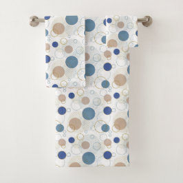 Conjunto De Toalhas Banheira de ouro branco azul