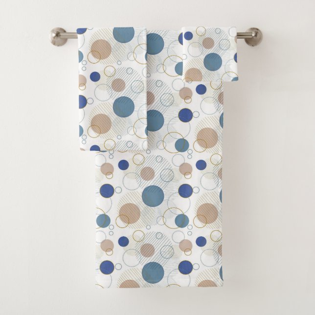 Conjunto De Toalhas Banheira de ouro branco azul (Insitu)