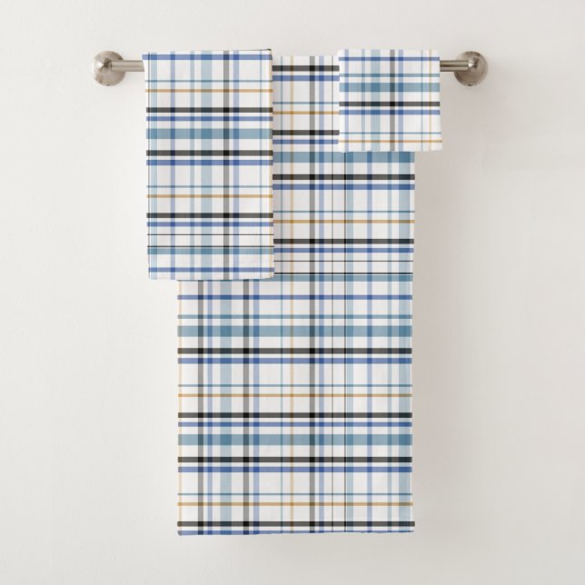 Conjunto De Toalhas Banheira de ouro branco azul (Insitu)