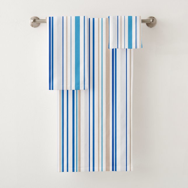 Conjunto De Toalhas Banheira de ouro branco azul (Insitu)