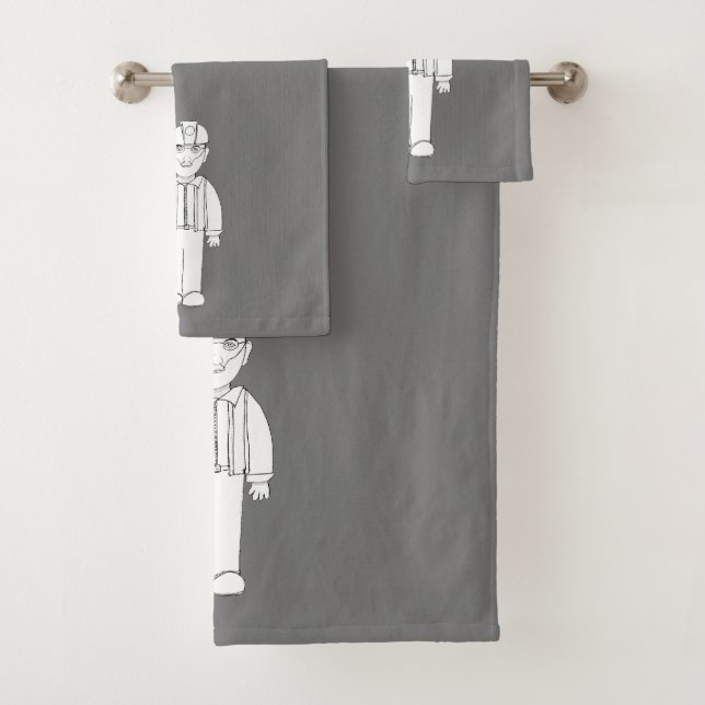 Conjunto De Toalhas Banheira Mineira de Carvão Coleta Cinza Escura (Insitu)