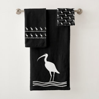 Conjunto De Toalhas banheiro de ave aquática Íbis