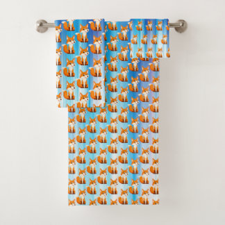Conjunto De Toalhas banheiro de raposa