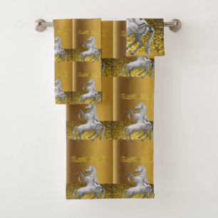 Conjunto De Toalhas Banheiro define cavalo