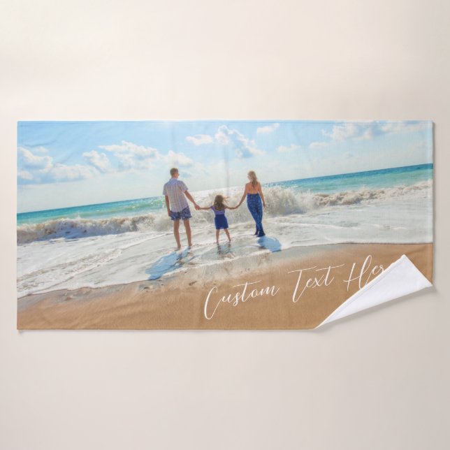 Conjunto De Toalhas Banho de Texto de Foto Personalizado Redireciona o (Toalha de Banho)
