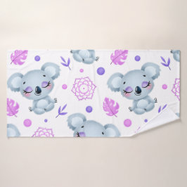Conjunto De Toalhas Banho Zen Koala