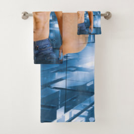 Conjunto De Toalhas Barba sexy de SlipperyJoe, um homem latim cabeludo