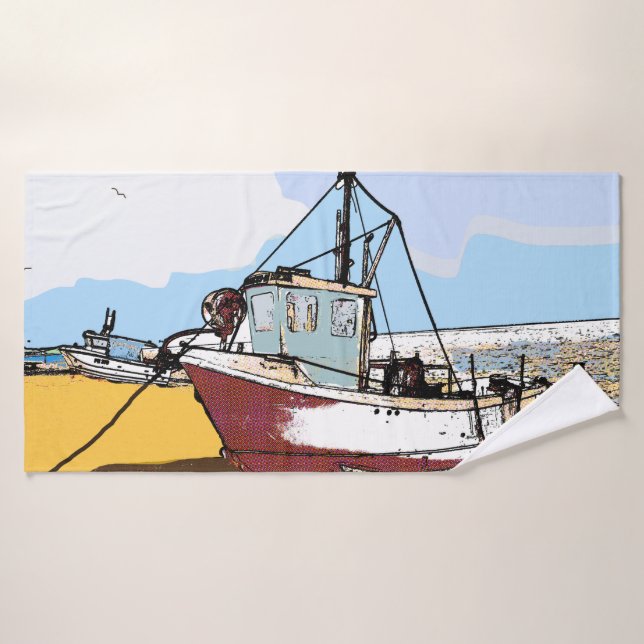 Conjunto De Toalhas Barco de Pesca Quinta (Toalha de Banho)