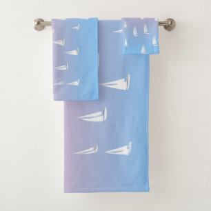 Conjunto De Toalhas Barcos à Vela no Oceano