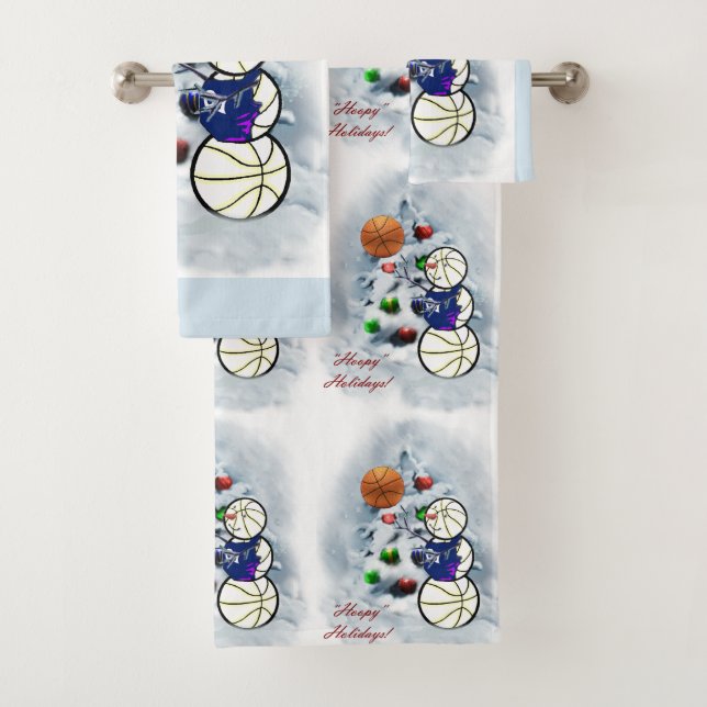 Conjunto De Toalhas Basball Snowman Natal (Insitu)