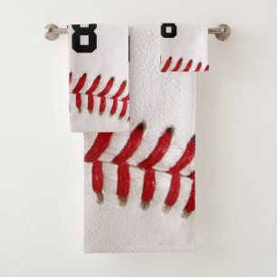 Conjunto De Toalhas Baseball com número personalizável