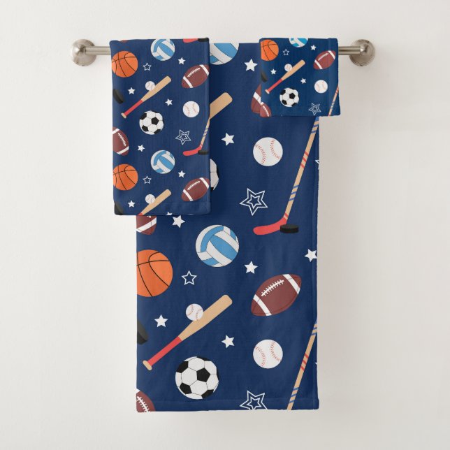 Conjunto De Toalhas Baseball sports Pattern  (Insitu)