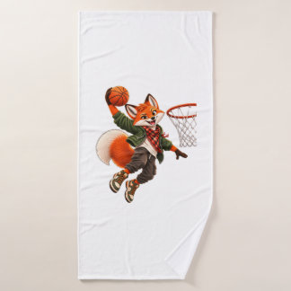 Conjunto De Toalhas Basketball Fox Bath Towel Cute Dunking Fox Sports