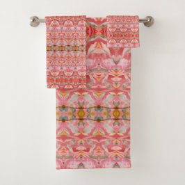 Conjunto De Toalhas Bath Towel, belíssima, em Reds