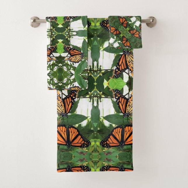Conjunto De Toalhas Bath Towel Set - Monarcas em Honeysuckle (Insitu)