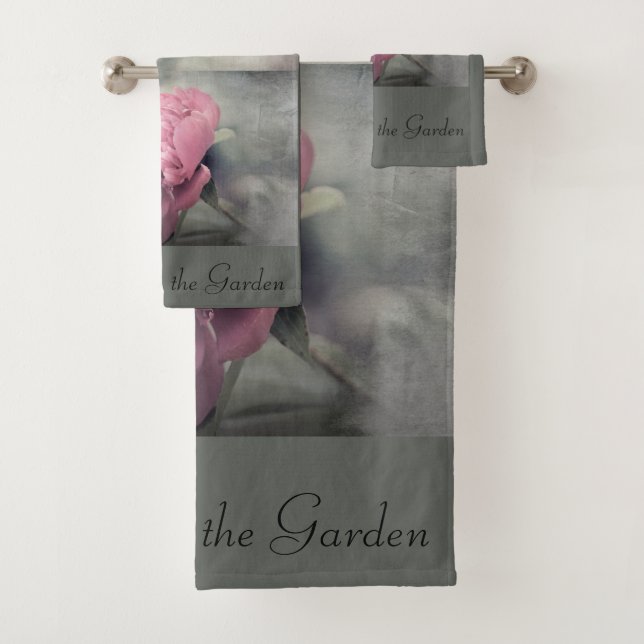 Conjunto De Toalhas Bath Towel Set Peony from the Garden  (Insitu)