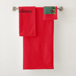 Conjunto De Toalhas Bath Towels Feliz Natal