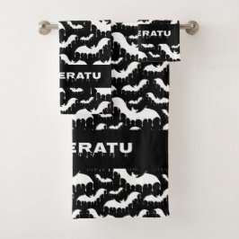 Conjunto De Toalhas Bats de Vampiro de Disquete Nu Gótico Gótico