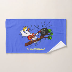 Conjunto De Toalhas Batuta engraçada tocando cartoon de violão