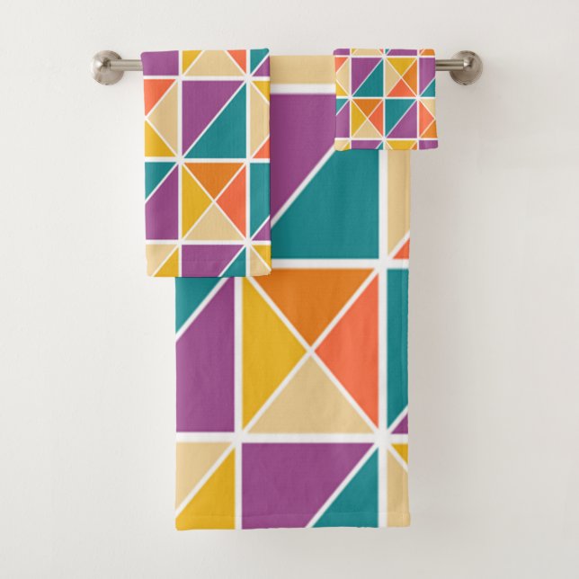 Conjunto De Toalhas Bauhaus Squares (Insitu)