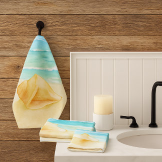 Conjunto De Toalhas Beach House Conch Shell