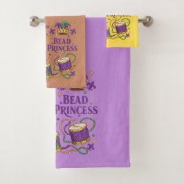 Conjunto De Toalhas Bead Princess - Mardi Gras