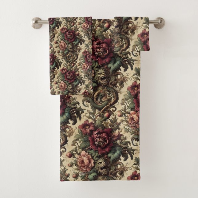 Conjunto De Toalhas Beastly Buquê - Vitoriano Gótico (Insitu)