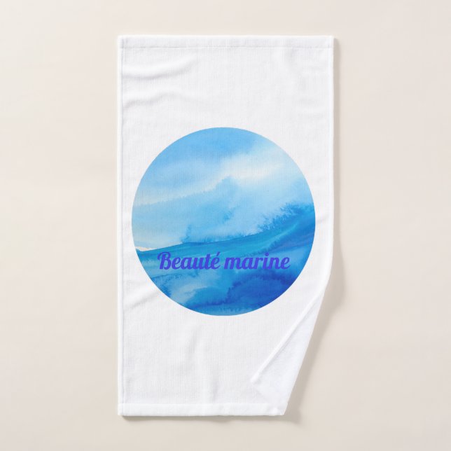 Conjunto De Toalhas Beauté marine vague (Toalha de mão)