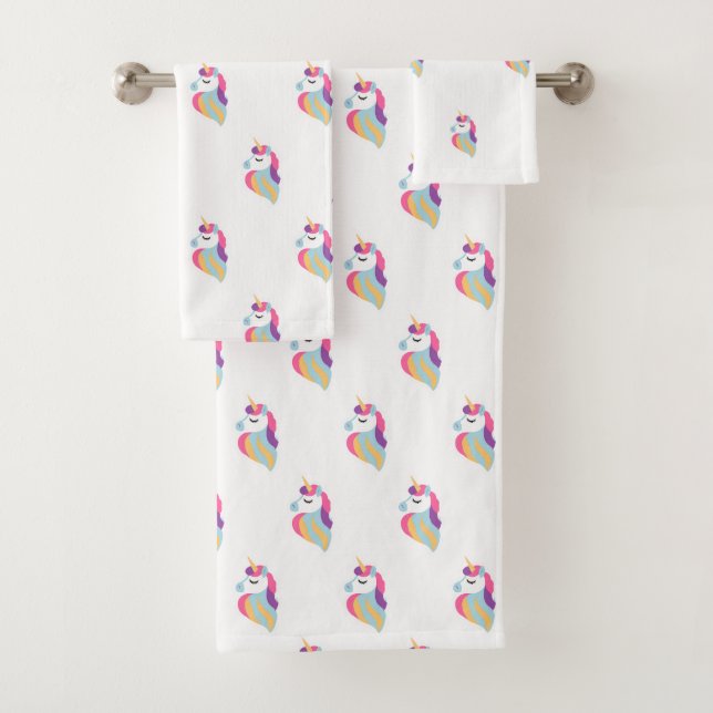 Conjunto De Toalhas Bebê de Unicorn Bonito (Insitu)