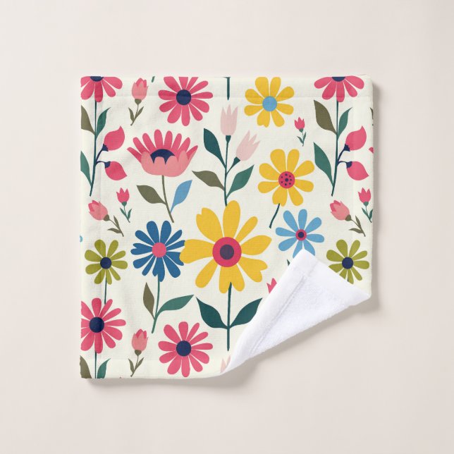Conjunto De Toalhas Bebê em Flor (Pano de lavar)