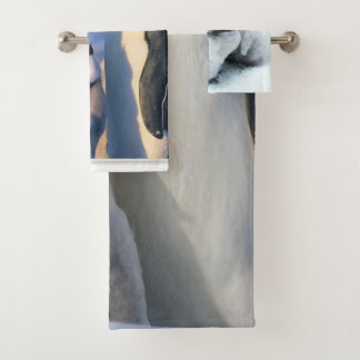 Conjunto De Toalhas Bebê está frio fora do pinguim