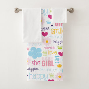 Conjunto De Toalhas Bebê Menina
