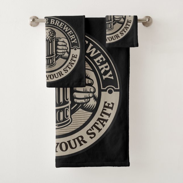 Conjunto De Toalhas Beer Breeke Personalizado Brewery Big Mug (Insitu)