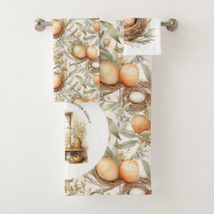 Conjunto De Toalhas Beige Familiar Personalizado da Páscoa Russa