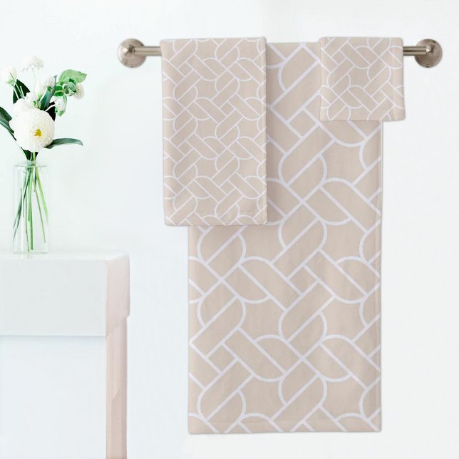 Conjunto De Toalhas Beige Rope Pattern Towel (Criador carregado)