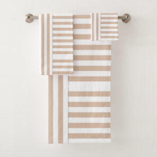 Conjunto De Toalhas beige striped