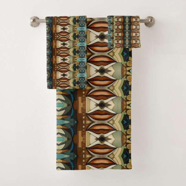 Conjunto De Toalhas Beijos de Abstrato de Art Deco (Insitu)