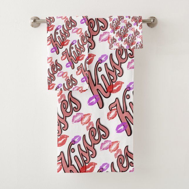 CONJUNTO DE TOALHAS BEIJOS LIP (Insitu)