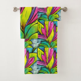 Conjunto De Toalhas Bela Coleção de Plantas