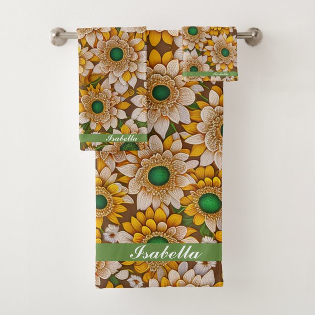 Conjunto De Toalhas Bela Coleção Popular Sunflower (Insitu)