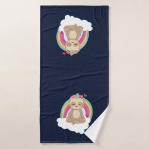 Conjunto De Toalhas Bela Lama Marrom, Meditando em uma Nuvem