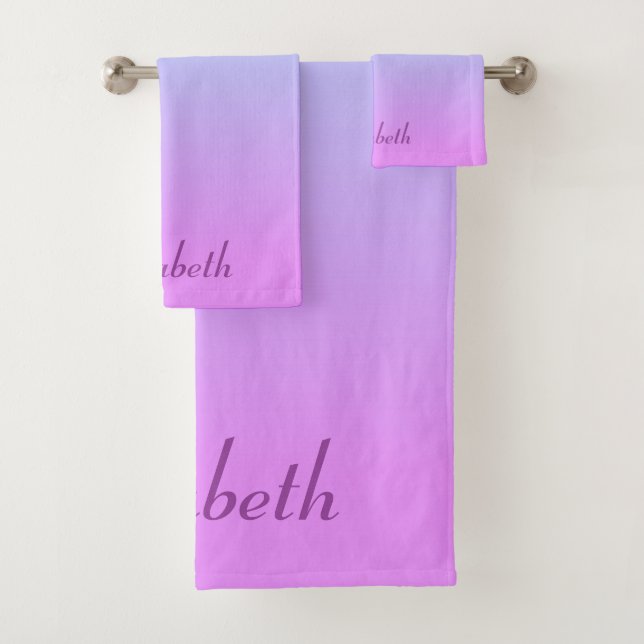 Conjunto De Toalhas Bela Lavanda de madeira e azul (Insitu)