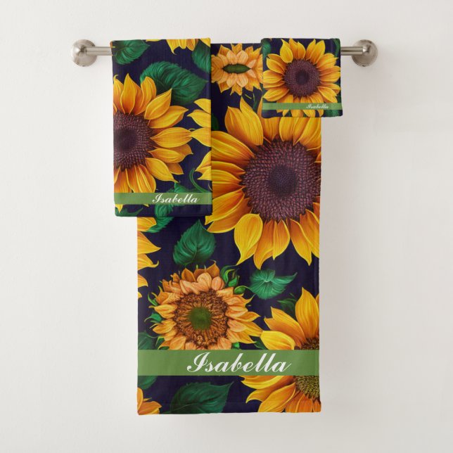 Conjunto De Toalhas Bela Trendy Sunflower Collection (Insitu)