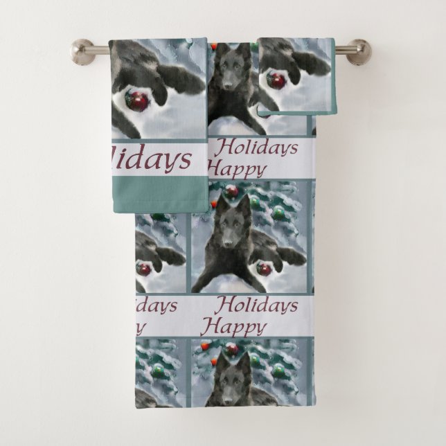 Conjunto De Toalhas Belga - Sheepdog Natal (Insitu)