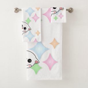 Conjunto De Toalhas Belly Rub Time Kitten