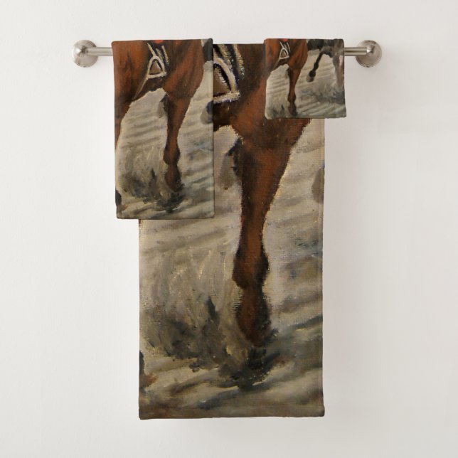 Conjunto De Toalhas Belo Cavalo Deleia Proprietários da Corrida Clássi (Insitu)