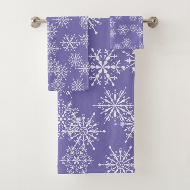 Conjunto De Toalhas Belo Feriado em Floco de Neve de Aquarela (Insitu)